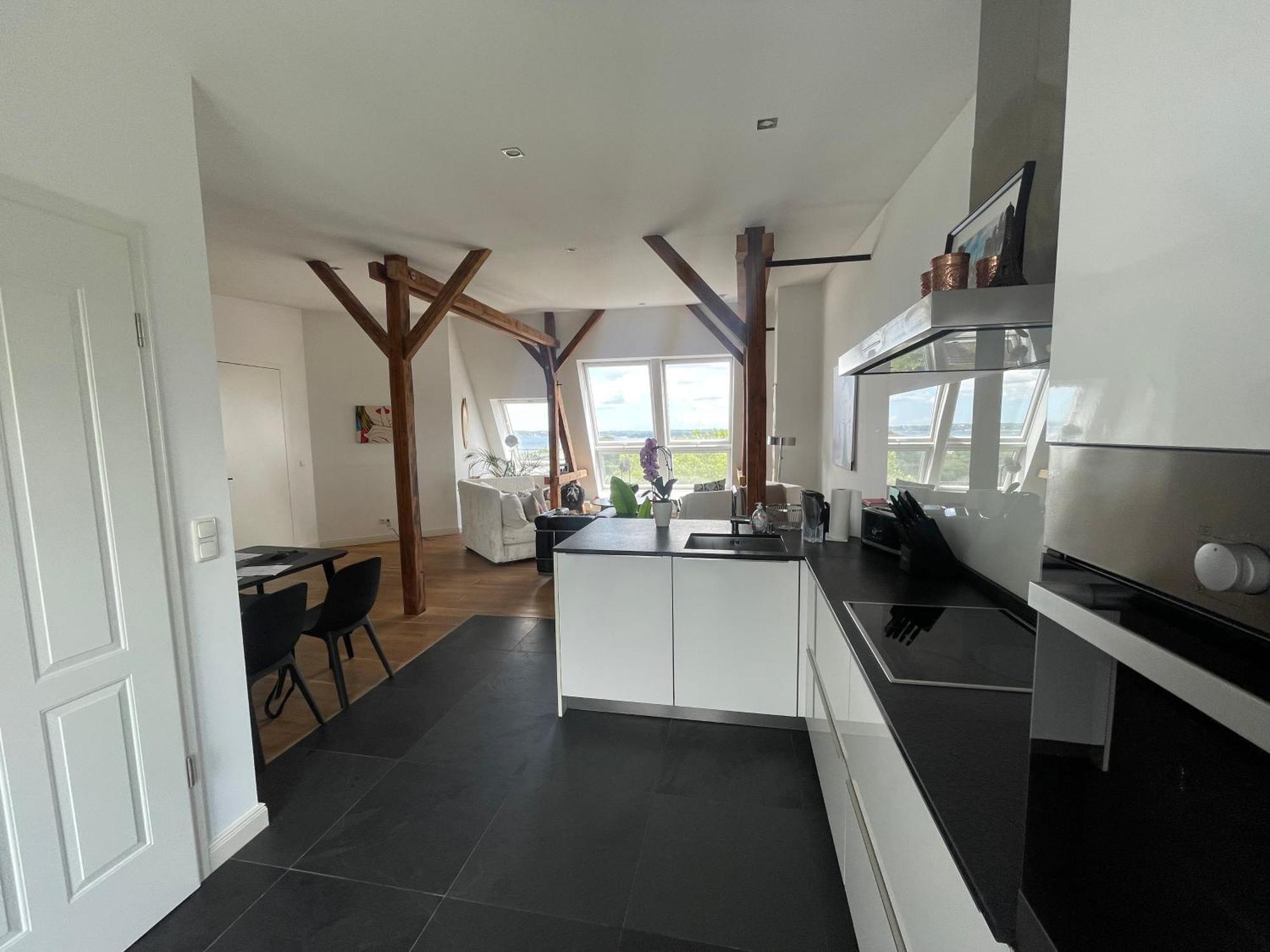 Ferienwohnung Luxus Penthouse Waterview Kiel Exterior foto